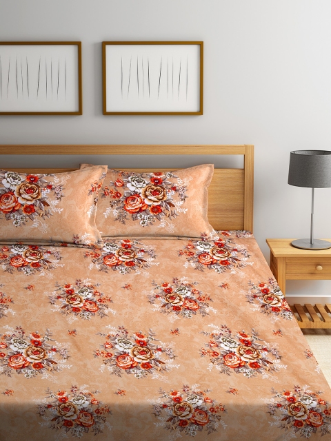 DREAM WEAVERZ Beige & Orange Floral 250 TC Cotton 1 King Bedsheet with 2 Pillow Covers
DREAM WEAVERZ Beige & Orange Floral 250 TC Cotton 1 King Bedsheet with 2 Pillow Covers