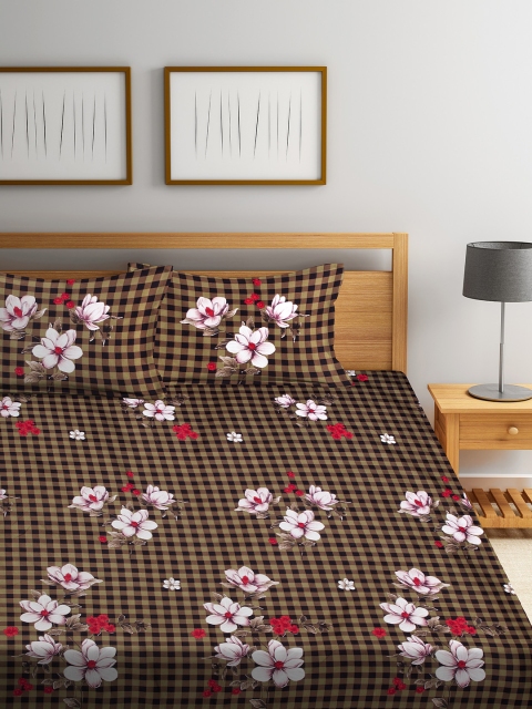 DREAM WEAVERZ Brown & Pink Floral 250 TC Cotton 1 King Bedsheet with 2 Pillow Covers
DREAM WEAVERZ Brown & Pink Floral 250 TC Cotton 1 King Bedsheet with 2 Pillow Covers