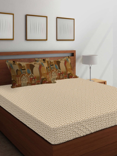 Boutique Living India Beige Ethnic Motifs 144 TC Cotton 1 King Bedsheet with 2 Pillow Covers
Boutique Living India Beige Ethnic Motifs 144 TC Cotton 1 King Bedsheet with 2 Pillow Covers