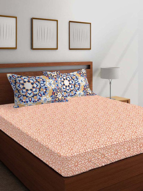 Boutique Living India Orange & White 144 TC Cotton 1 King Bedsheet with 2 Pillow Covers
Boutique Living India Orange & White 144 TC Cotton 1 King Bedsheet with 2 Pillow Covers
