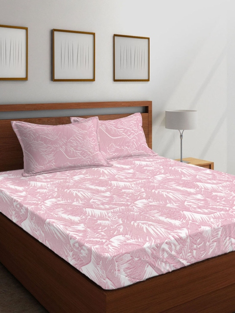 Boutique Living India Pink & White Leaf Print 200 TC Cotton King Bedsheet & Pillow Covers
Boutique Living India Pink & White Leaf Print 200 TC Cotton King Bedsheet & Pillow Covers