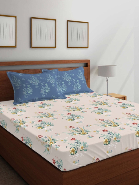 Boutique Living India Beige & Sea Green Floral 144 TC Cotton 1 King Bedsheet with 2 Pillow Covers
Boutique Living India Beige & Sea Green Floral 144 TC Cotton 1 King Bedsheet with 2 Pillow Covers