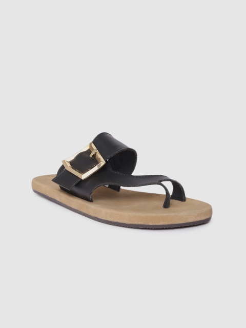 Inc 5 Women Black Solid One Toe Flats