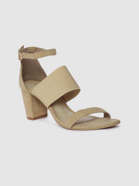 Inc 5 Women Beige Solid Block Heels