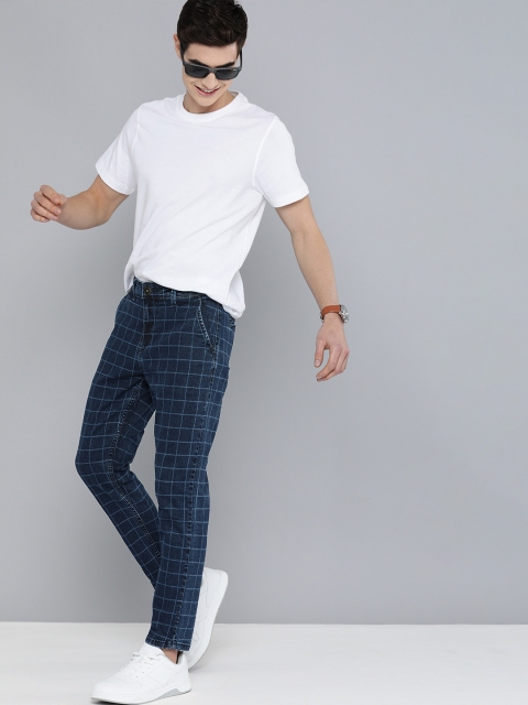 Mast & Harbour Men Navy Blue Checked Regular Fit Mid-Rise Clean Look Stretchable Jeans
Mast & Harbour Men Navy Blue Checked Regular Fit Mid-Rise Clean Look Stretchable Jeans