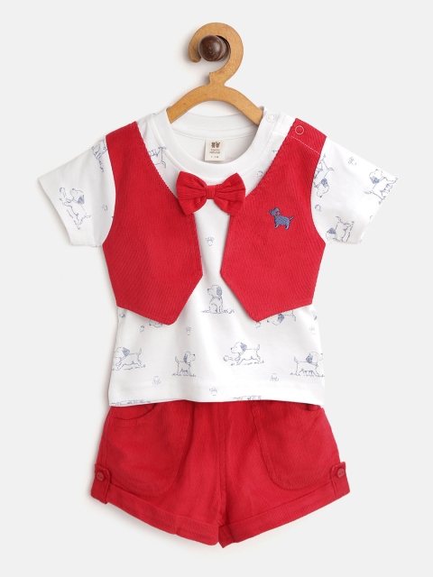 TOFFY HOUSE Boys White & Red Dog Print T-shirt with Attached Waistcoat & Corduroy Shorts
TOFFY HOUSE Boys White & Red Dog Print T-shirt with Attached Waistcoat & Corduroy Shorts