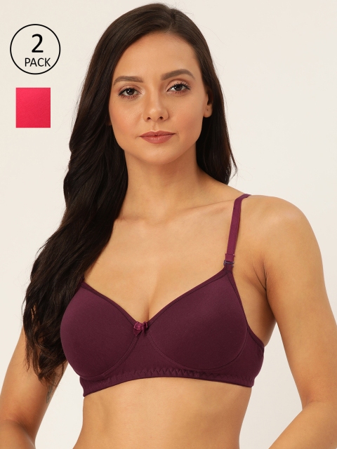 Lady Lyka Pack Of 2 Solid Non-Wired Lightly Padded T-shirt Bras MISTIQUE-PPL-FCA, Purple
Lady Lyka Pack Of 2 Solid Non-Wired Lightly Padded T-shirt Bras MISTIQUE-PPL-FCA, Purple