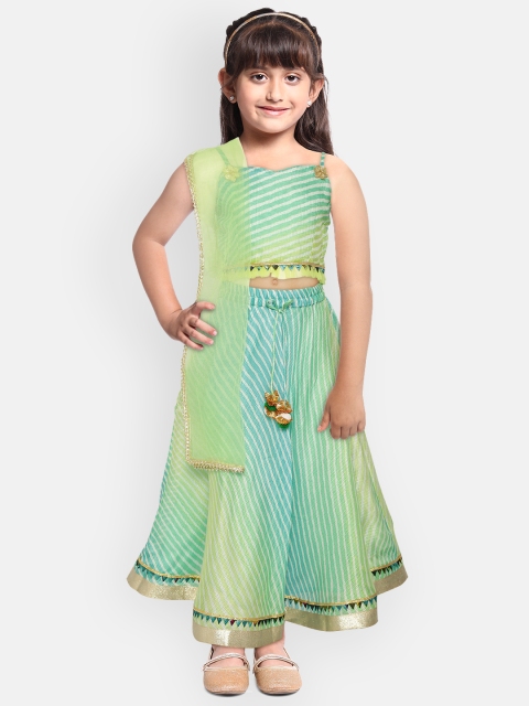 YK Girls Blue & Green Leheriya Print Ready to Wear Lehenga & Blouse with Dupatta
YK Girls Blue & Green Leheriya Print Ready to Wear Lehenga & Blouse with Dupatta