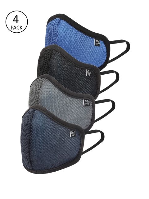 Lino Perros Unisex Pack of 4 Pcs Multicoloured Reusable 4-Ply Protective Outdoor Masks, Multi
Lino Perros Unisex Pack of 4 Pcs Multicoloured Reusable 4-Ply Protective Outdoor Masks, Multi