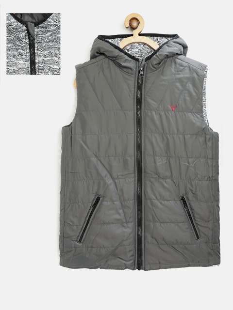 Allen Solly Junior Boys Charcoal Grey & Off-White Reversible Hooded Padded Jacket
Allen Solly Junior Boys Charcoal Grey & Off-White Reversible Hooded Padded Jacket