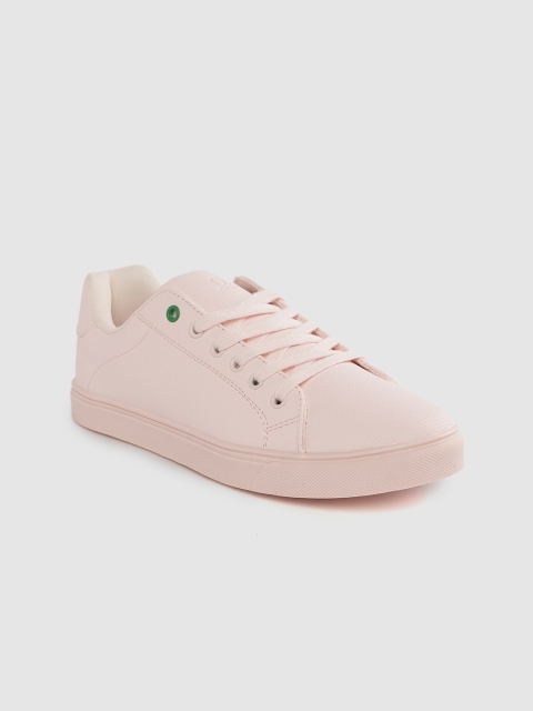 United Colors of Benetton Women Pink Textured Sneakers