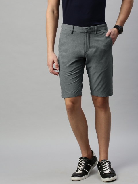 Allen Solly Sport Men Grey Solid Smart Slim Fit Regular Shorts