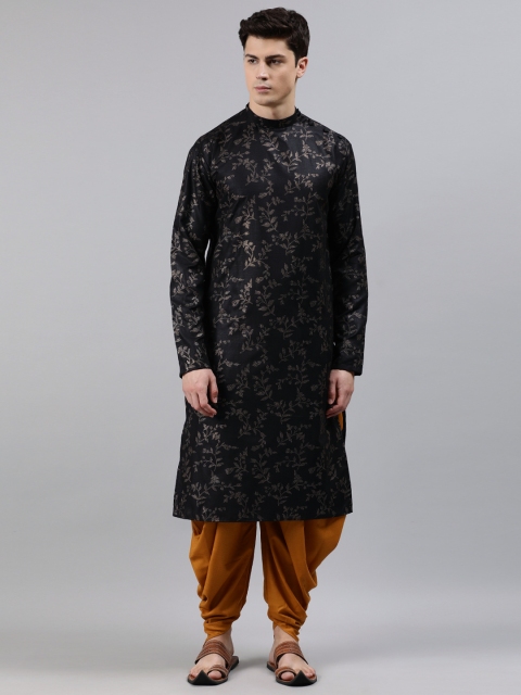EthnoVogue Men Black & Mustard Brown Made To Measure Foil Printed Kurta & Dhoti Pants
EthnoVogue Men Black & Mustard Brown Made To Measure Foil Printed Kurta & Dhoti Pants