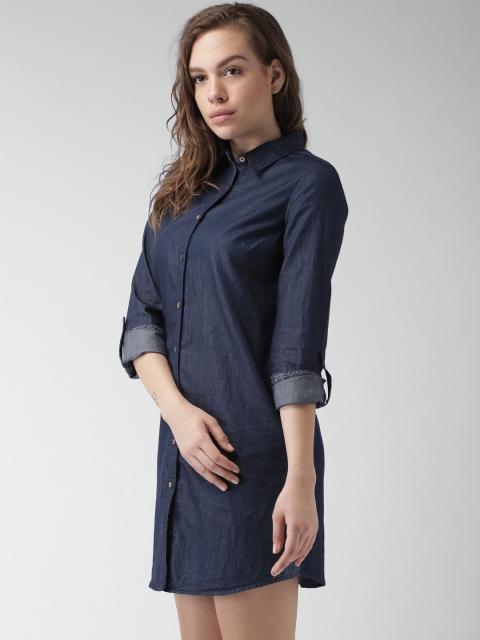 Mast & Harbour Blue Shirt Dress