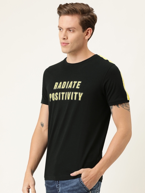 Lee Cooper Men Black Printed Round Neck T-shirt