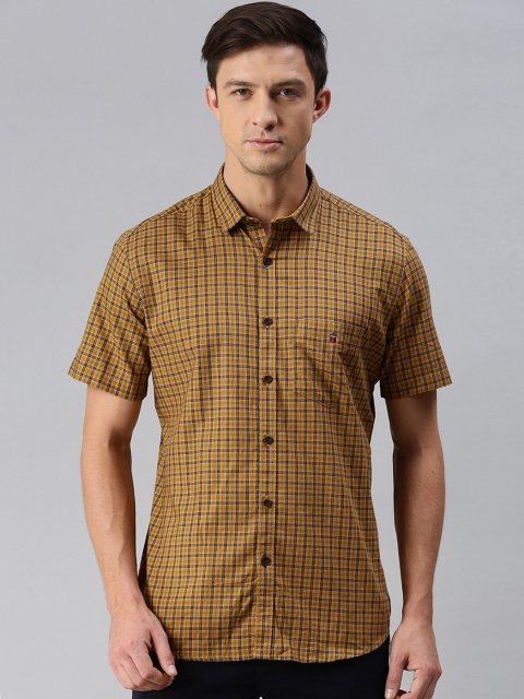 Louis Philippe Sport Men Mustard Yellow & Navy Blue Slim Fit Checked Checked Casual Shirt
Louis Philippe Sport Men Mustard Yellow & Navy Blue Slim Fit Checked Checked Casual Shirt