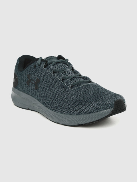UNDER ARMOUR Men Charcoal Grey & Black Woven Design Charged Pursuit 2 Twist Running Shoes
UNDER ARMOUR Men Charcoal Grey & Black Woven Design Charged Pursuit 2 Twist Running Shoes
