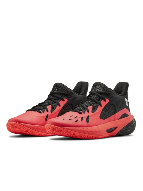 UNDER ARMOUR Unisex Red HOVR Havoc 3 Textile Basketball Shoes