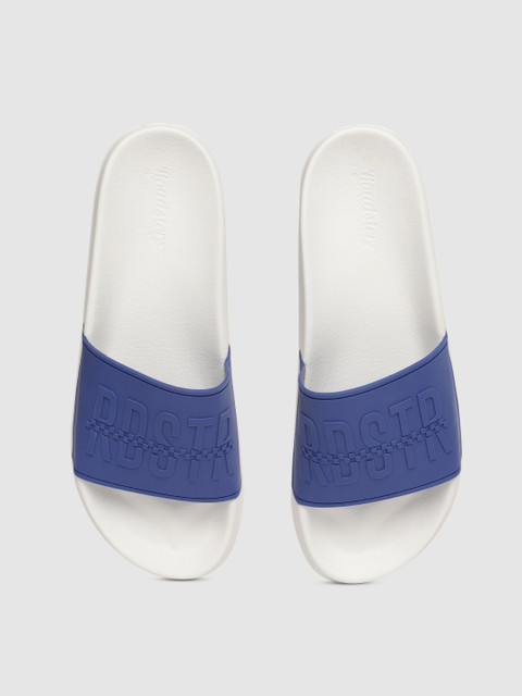 Roadster Men White & Blue Self Design Sliders
Roadster Men White & Blue Self Design Sliders