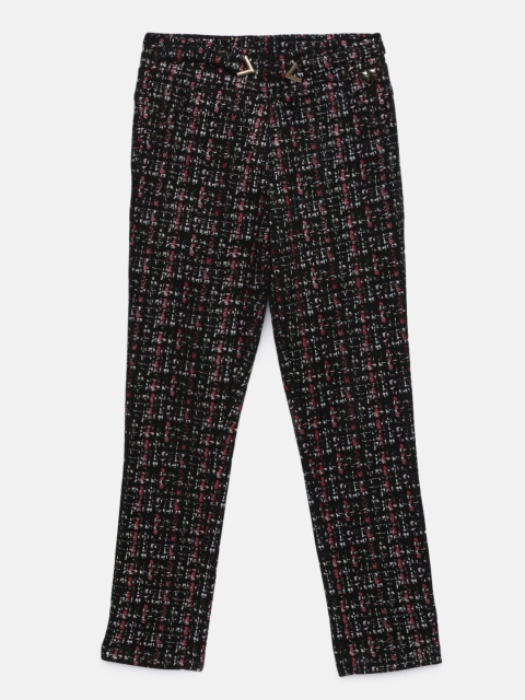 Tiny Girl Black & Red Printed Skinny Fit Jeggings