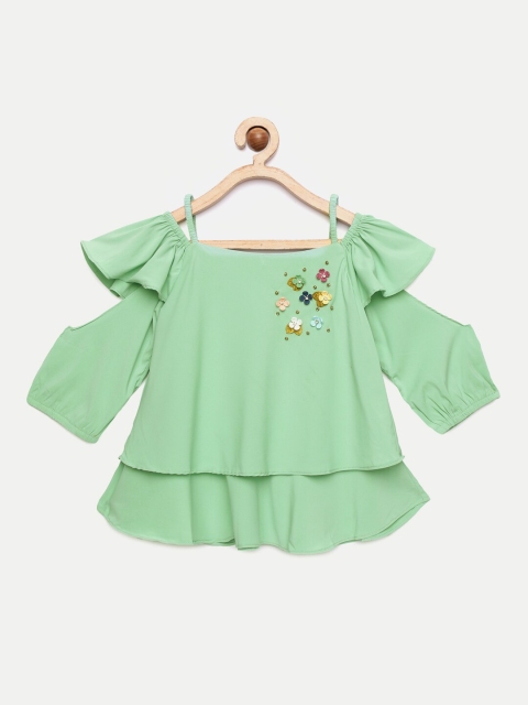 Tiny Girl Girls Green Embellished Top