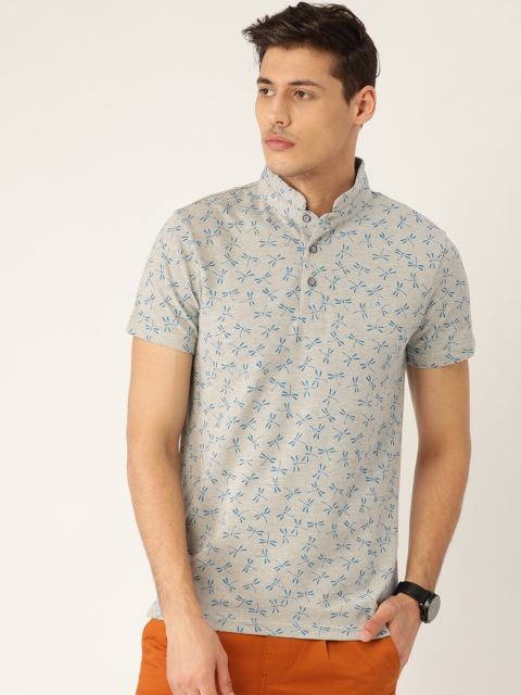 United Colors of Benetton Men Grey Melange & Blue Dragonfly Print Stand Collar T-shirt
United Colors of Benetton Men Grey Melange & Blue Dragonfly Print Stand Collar T-shirt