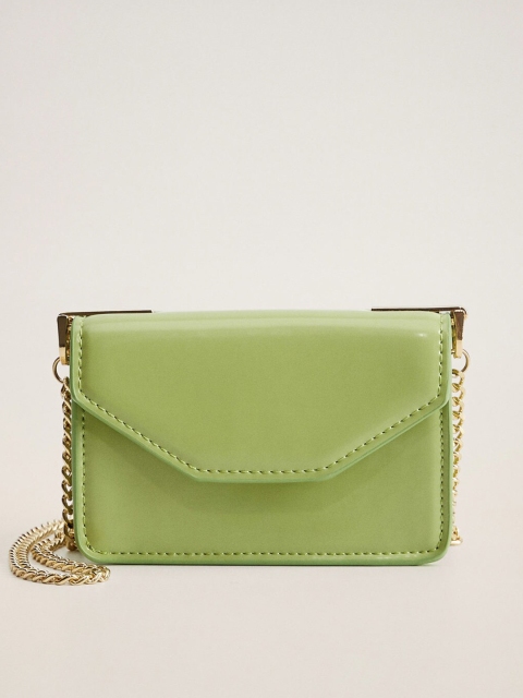 MANGO Lime Green Solid Sling Bag