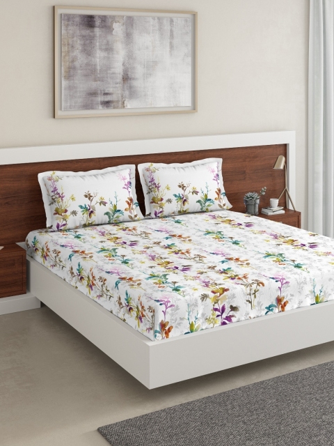 DDecor White & Turquoise Blue Floral 140 TC Cotton 1 King Bedsheet with 2 Pillow Covers
DDecor White & Turquoise Blue Floral 140 TC Cotton 1 King Bedsheet with 2 Pillow Covers