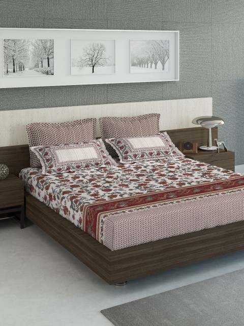 DDecor Multicoloured Floral 210 TC Cotton 1 King Bedsheet with 4 Pillow Covers, Multi
DDecor Multicoloured Floral 210 TC Cotton 1 King Bedsheet with 4 Pillow Covers, Multi
