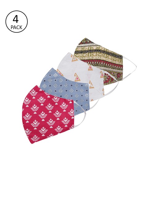Anouk Women Multicoloured Pack of 4 Printed Reusable 3-Layer Protective Fashion Masks, Multi
Anouk Women Multicoloured Pack of 4 Printed Reusable 3-Layer Protective Fashion Masks, Multi