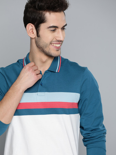 Mast & Harbour Men Blue & White Colourblocked Polo Collar T-shirt
Mast & Harbour Men Blue & White Colourblocked Polo Collar T-shirt