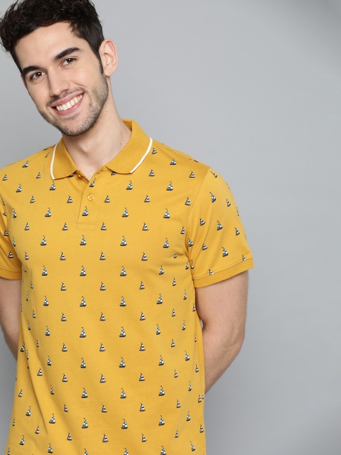 Mast & Harbour Men Mustard Yellow Pure Cotton Boat Printed Polo Collar Handcrafted T-shirt
Mast & Harbour Men Mustard Yellow Pure Cotton Boat Printed Polo Collar Handcrafted T-shirt