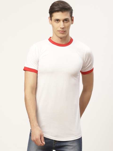 PAUSE SPORT Men White Solid Round Neck T-shirt