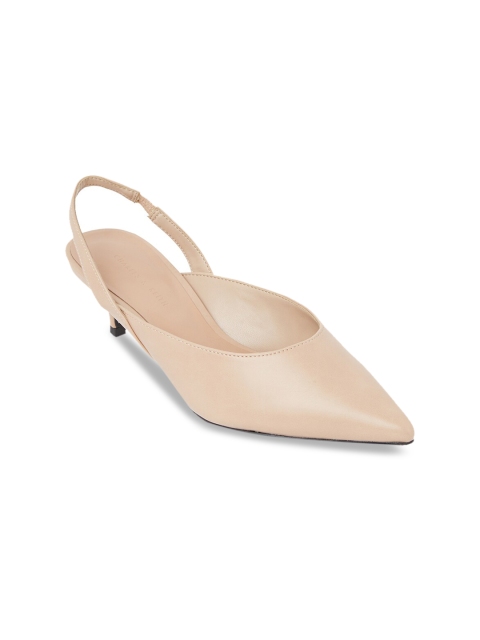 CHARLES & KEITH Women Nude-Coloured Solid Pumps