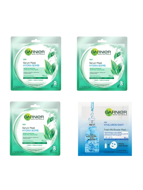 Garnier Set of 1 Hyaluron Shot Fresh-Mix Booster & 3 Hydra Bomb Green Tea Serum Masks
Garnier Set of 1 Hyaluron Shot Fresh-Mix Booster & 3 Hydra Bomb Green Tea Serum Masks