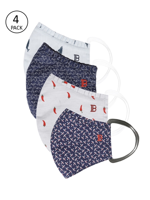 Bene Kleed Women 4 Pcs 3-Ply Anti Bacterial Reusable Heptashield Printed Outdoor Masks, Multi
Bene Kleed Women 4 Pcs 3-Ply Anti Bacterial Reusable Heptashield Printed Outdoor Masks, Multi