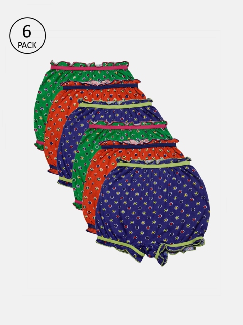 Red Rose Girls Pack of 6 Assorted Bloomers 215-30