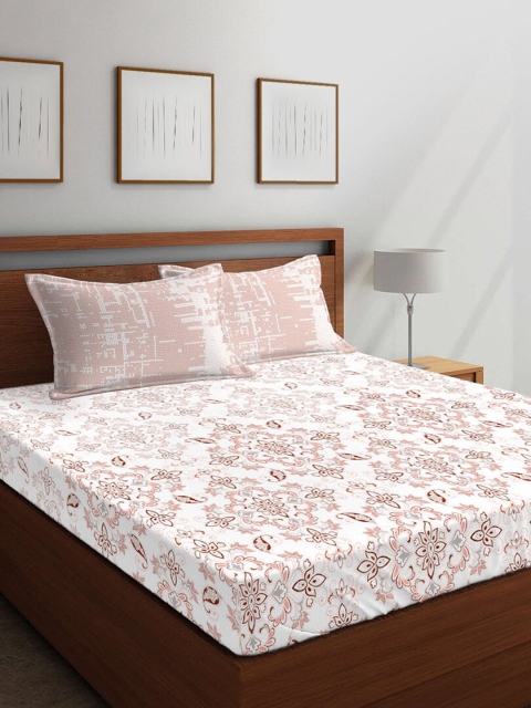 Boutique Living India Off-White & Pink Floral 144 TC Cotton 1 King Bedsheet with 2 Pillow Covers
Boutique Living India Off-White & Pink Floral 144 TC Cotton 1 King Bedsheet with 2 Pillow Covers