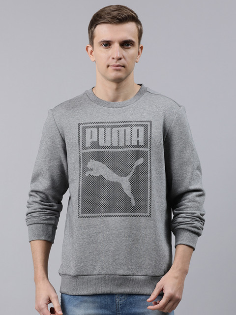 Puma Men Grey Melange Printed Sweatshirt
Puma Men Grey Melange Printed Sweatshirt