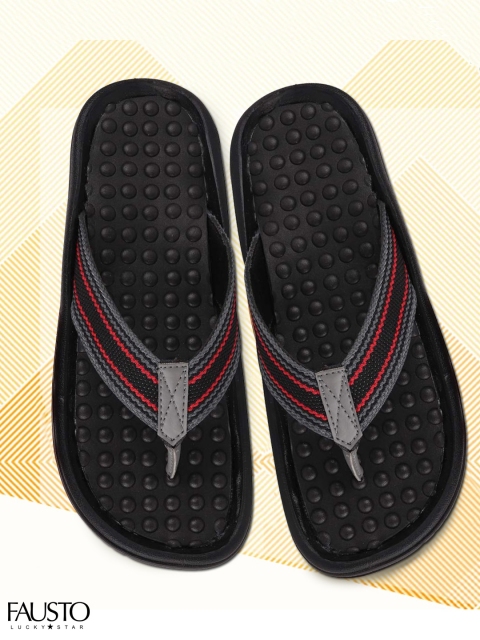 FAUSTO Men Black Comfort Sandals