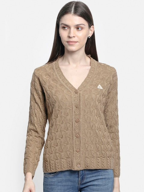 Monte Carlo Women Brown Solid Cardigan Sweater
Monte Carlo Women Brown Solid Cardigan Sweater