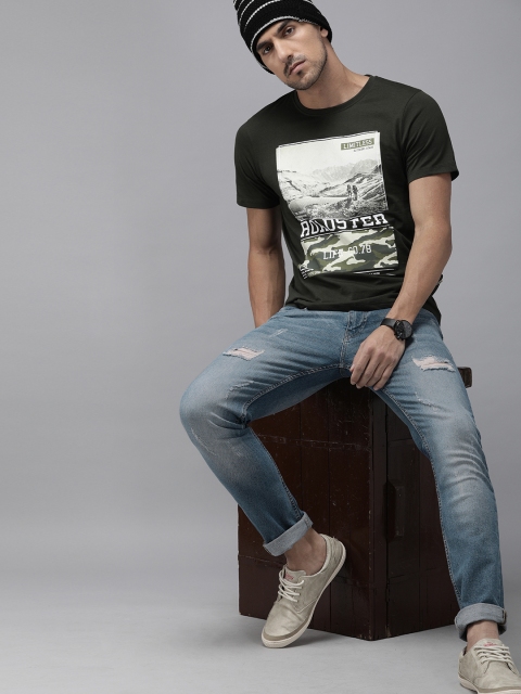 Roadster Men Blue Skinny Fit Mid-Rise Mildly Distressed Stretchable Jeans