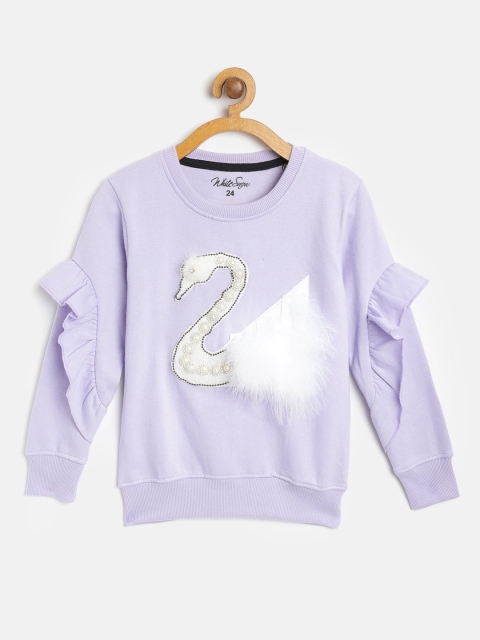 White Snow Girls Lavender & White Faux Fur Applique Sweatshirt with Beaded & Ruffle Detail
White Snow Girls Lavender & White Faux Fur Applique Sweatshirt with Beaded & Ruffle Detail