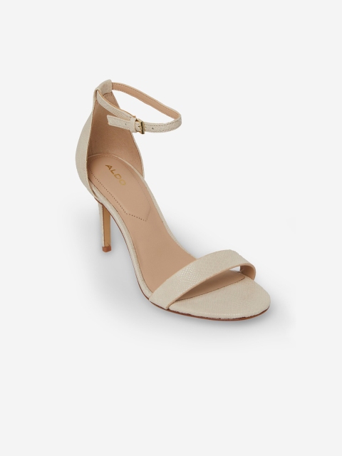 ALDO Women Cream-Coloured Solid Sandals