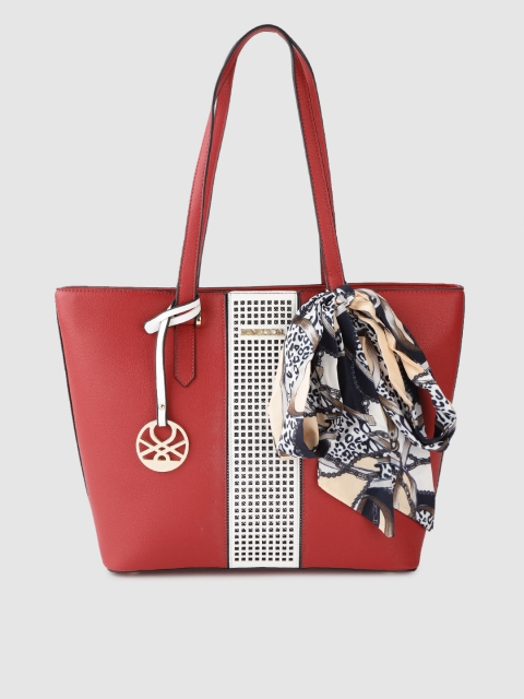 United Colors of Benetton Red & White Colourblocked Handheld Bag with Printed Scarf
United Colors of Benetton Red & White Colourblocked Handheld Bag with Printed Scarf