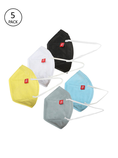 Swiss Design Unisex 5 Pcs 3 Ply Reusable Anti-Pollution Protective Outdoor Masks, Multi
Swiss Design Unisex 5 Pcs 3 Ply Reusable Anti-Pollution Protective Outdoor Masks, Multi