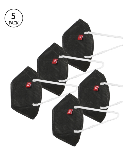 Swiss Design Unisex 5 Pcs Black 3 Ply Reusable Anti-Pollution Protective Outdoor Masks
Swiss Design Unisex 5 Pcs Black 3 Ply Reusable Anti-Pollution Protective Outdoor Masks