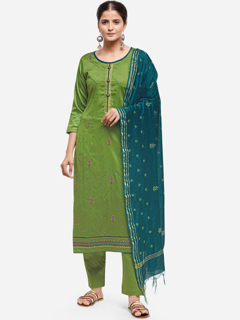 Kvsfab Green & Sea Green Silk Blend Unstitched Dress Material
Kvsfab Green & Sea Green Silk Blend Unstitched Dress Material