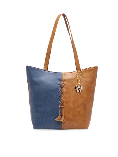 Butterflies Yellow & Blue Colourblocked Shoulder Bag