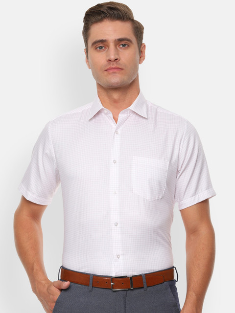 Van Heusen Men White & Pink Regular Fit Checked Formal Shirt
Van Heusen Men White & Pink Regular Fit Checked Formal Shirt